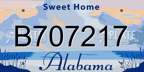B707217 Alabama License Plate