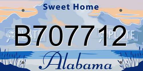 B707712 Alabama License Plate