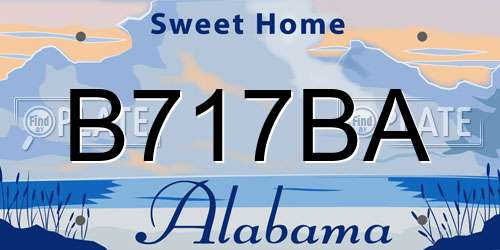 B717BA Alabama License Plate