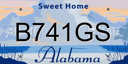 B741GS Alabama License Plate
