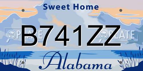 B741ZZ Alabama License Plate