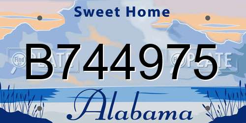 B744975 Alabama License Plate