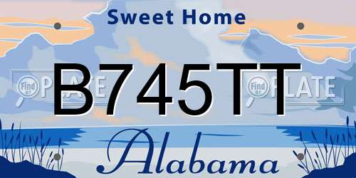 B745TT Alabama License Plate