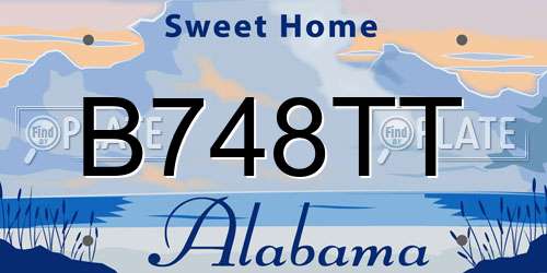 B748TT Alabama License Plate