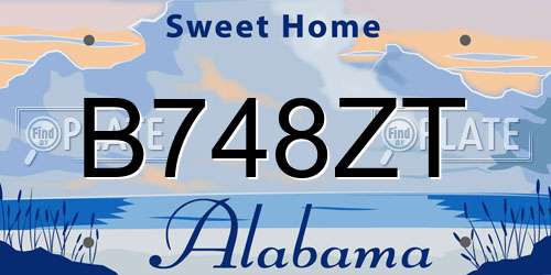 B748ZT Alabama License Plate