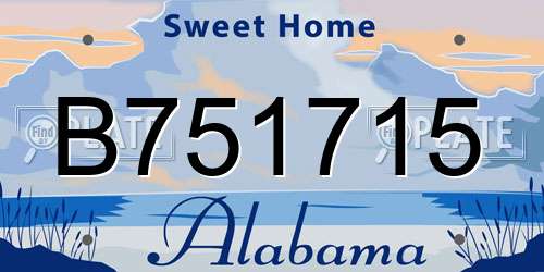 B751715 Alabama License Plate