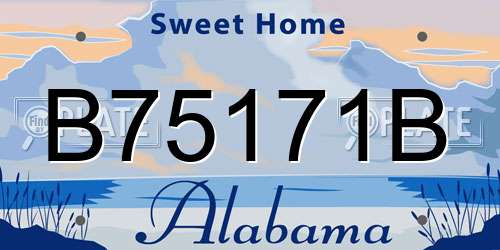 B75171B Alabama License Plate