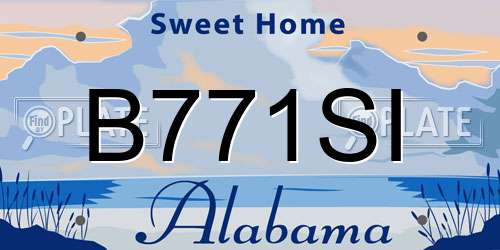 B771SI Alabama License Plate