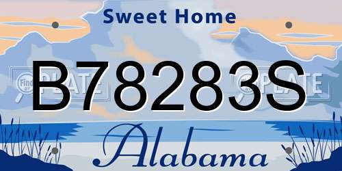 B78283S Alabama License Plate