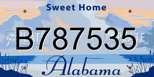B787535 Alabama License Plate