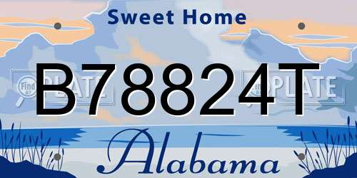 B78824T Alabama License Plate