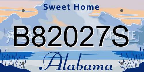 B82027S Alabama License Plate