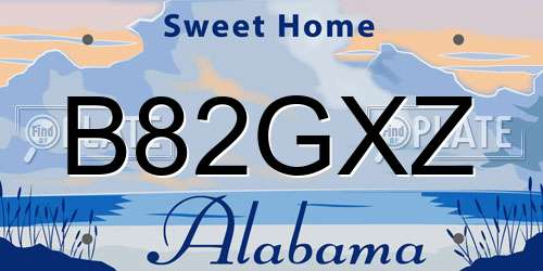 B82GXZ Alabama License Plate