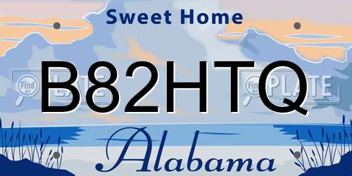B82HTQ Alabama License Plate