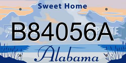 B84056A Alabama License Plate