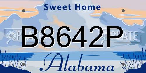 B8642P Alabama License Plate