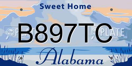 B897TC Alabama License Plate