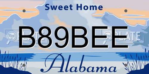 B89BEE Alabama License Plate