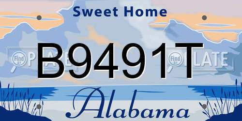 B9491T Alabama License Plate