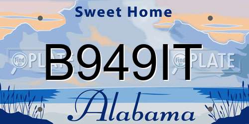 B949IT Alabama License Plate