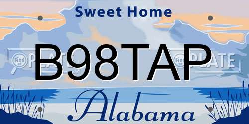 B98TAP Alabama License Plate