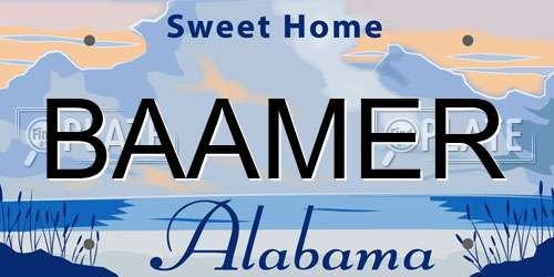 BAAMER Alabama License Plate