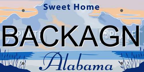 BACKAGN Alabama License Plate