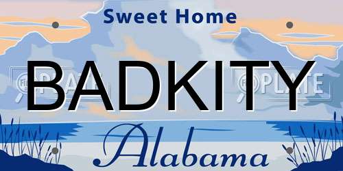 BADKITY Alabama License Plate