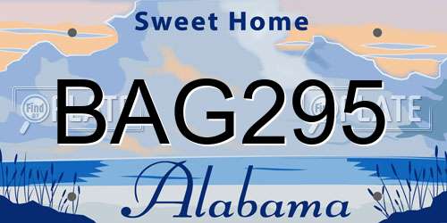 BAG295 Alabama License Plate