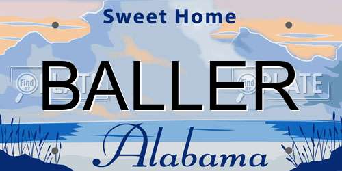 BALLER Alabama License Plate
