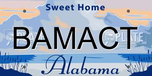 BAMACT Alabama License Plate