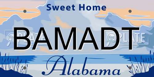 BAMADT Alabama License Plate