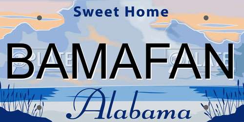 BAMAFAN Alabama License Plate