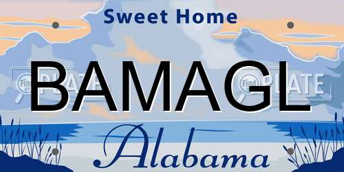 BAMAGL Alabama License Plate