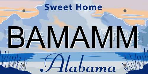 BAMAMM Alabama License Plate