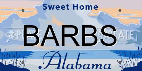 BARBS Alabama License Plate