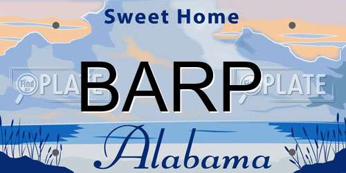 BARP Alabama License Plate