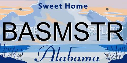 BASMSTR Alabama License Plate