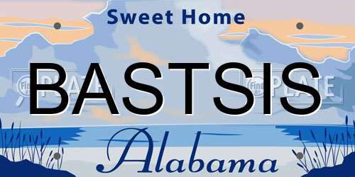 BASTSIS Alabama License Plate