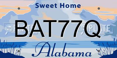 BAT77Q Alabama License Plate