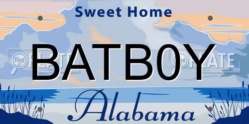 BATB0Y Alabama License Plate
