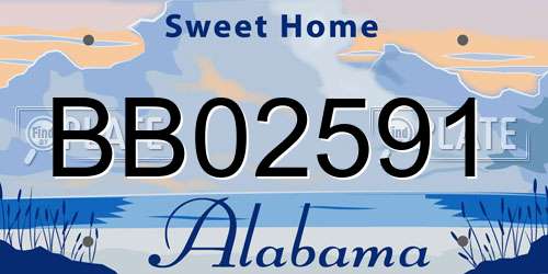 BB02591 Alabama License Plate