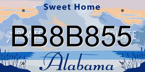 BB8B855 Alabama License Plate