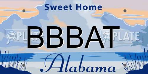 BBBAT Alabama License Plate