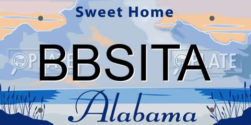 BBSITA Alabama License Plate