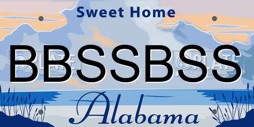 BBSSBSS Alabama License Plate