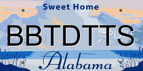 BBTDTTS Alabama License Plate