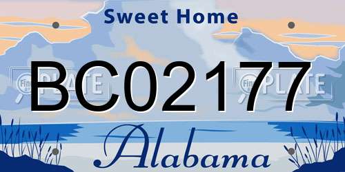 BC02177 Alabama License Plate