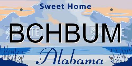 BCHBUM Alabama License Plate