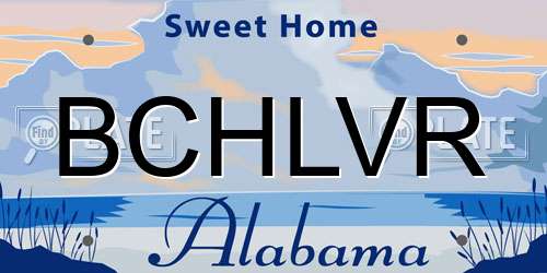 BCHLVR Alabama License Plate